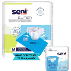 Super Seni pieluchomajtki na rzepy dla seniora Super Seni pieluchomajtki na rzepy dla seniora