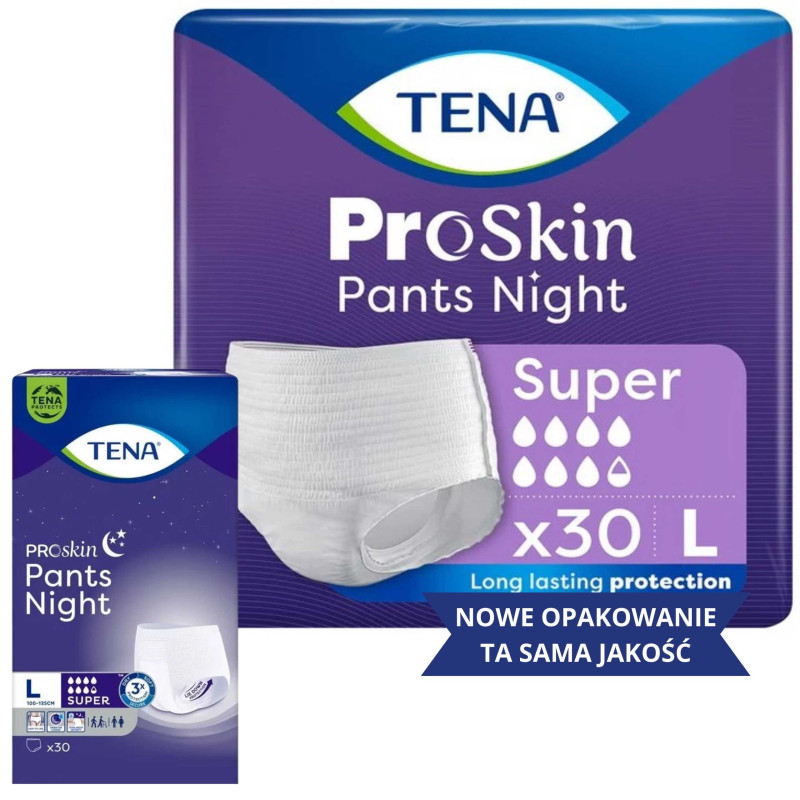 TENA Pants Super Night ProSkin majtki chłonne na noc do snu