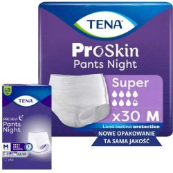 TENA Pants Super Night ProSkin majtki chłonne na noc do snu