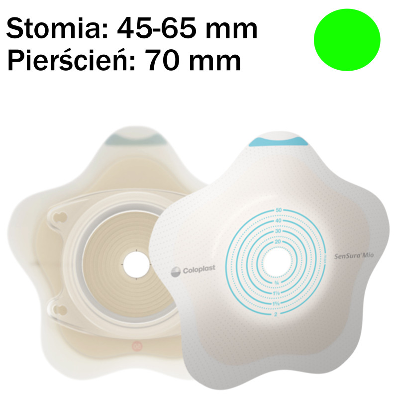 185310 Płytka Stomijna SenSura Mio Concave Click 70/45-65mm Wypukła Z Uszkami Do Paska Coloplast