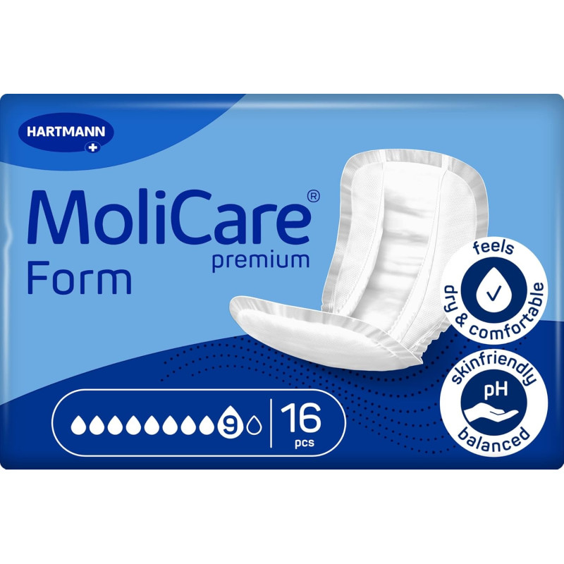 Pieluchy anatomiczne MoliCare® Premium Form 9 kropli – maksymalna chłonność na ciężkie nietrzymanie moczu (NTM)