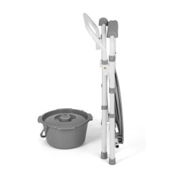 Składane krzesło toaletowe z szybkozłączkami TGR-R KT 618 Timago, idealne do małych przestrzeni