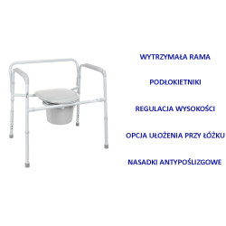 MAXIMUS Timago - Składane krzesło toaletowe bariatryczne 3w1 dla osób o większej wadze
