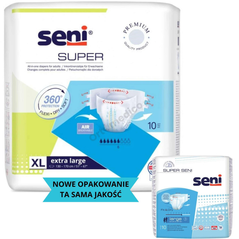 Super Seni pieluchomajtki na rzepy dla seniora