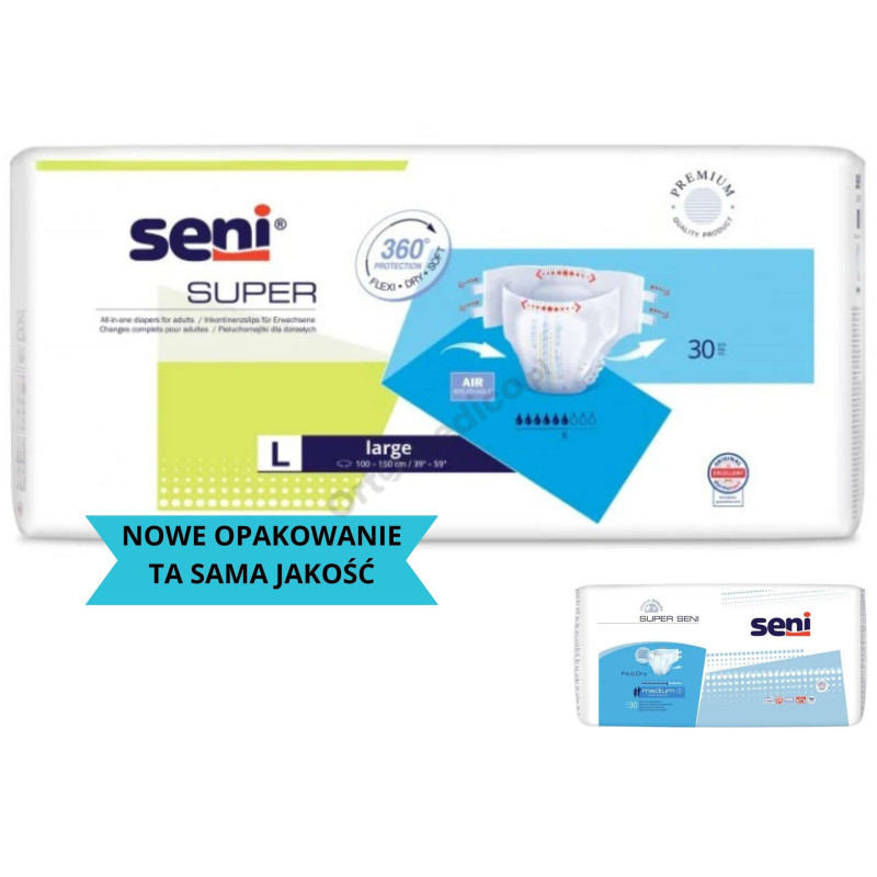 Super Seni pieluchomajtki na rzepy dla seniora