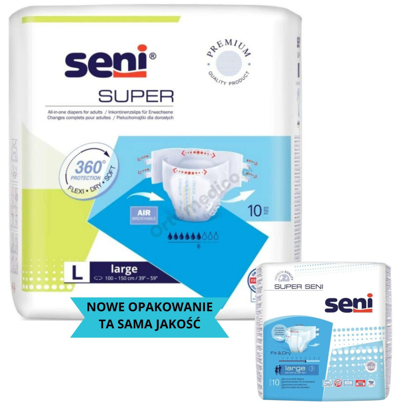 Super Seni pieluchomajtki na rzepy dla seniora