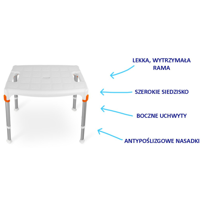 Taboret prysznicowy KING-SS1-20 Timago – Komfort i bezpieczeństwo podczas kąpieli