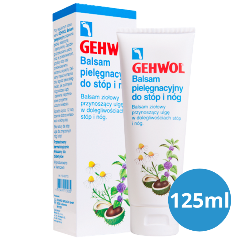 GEHWOL Bein-Balsam 125 ml – Pielęgnacyjny balsam do stóp i nóg na suchą skórę, zmęczone i opuchnięte nogi, po depilacji