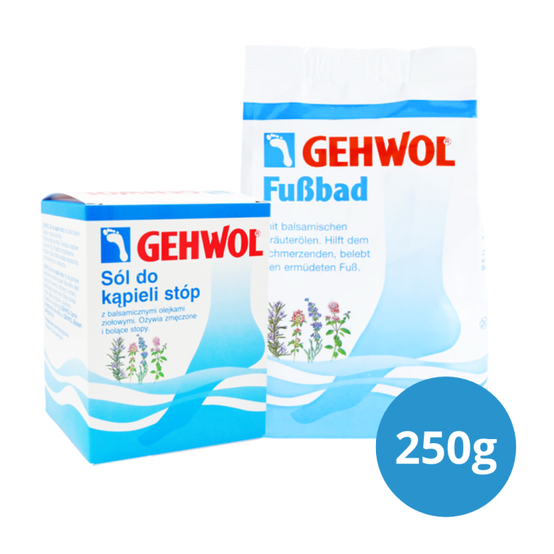 Gehwol Fusskraft sól ziołowa do kąpieli stóp z lawendą 250 g – regeneracja i odświeżenie zmęczonych stóp