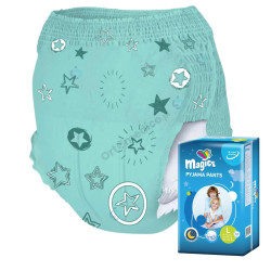Magics Pyjama Pants 27–57 kg – chłonne majtki nocne dla dzieci 8–15 lat i szczupłych osób dorosłych