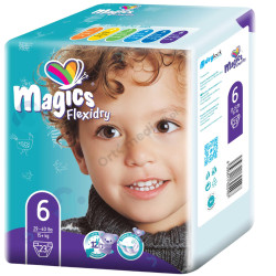Pieluchomajtki dla dzieci Magics Flexidry XL (15+ kg) – cienkie, chłonne, wygodne