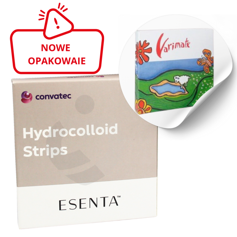 423945 Pasek Hydrokoloidowy ESENTA Convatec w kształcie półksiężyca 1 Sztuka 3x9 cm elastyczny i wodoodporny