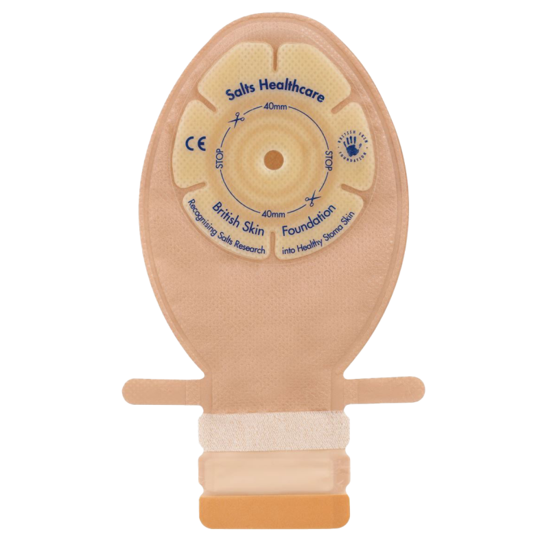 CFN8 Worek stomijny dla noworodków i niemowląt Confidence® Comfort z elastyczną płytką – 1-częściowy, beżowy (8–40 mm), 85 ml