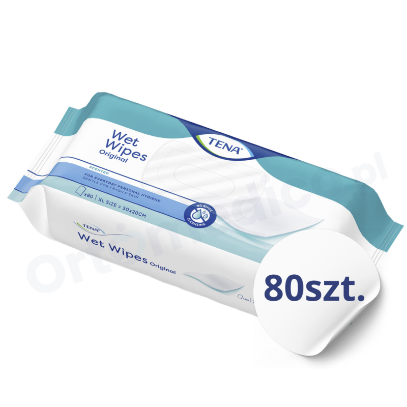 TENA Wet Wipes Original mokre chusteczki nawilżające 80 szt.