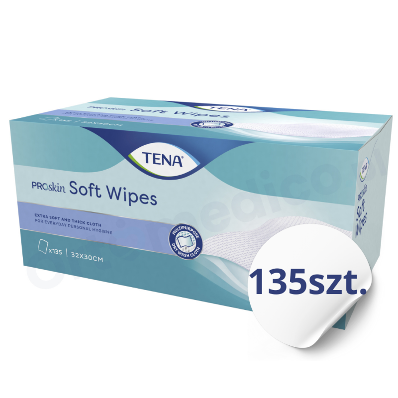 TENA ProSkin Soft Wipes chusteczki oczyszczające 135 szt.