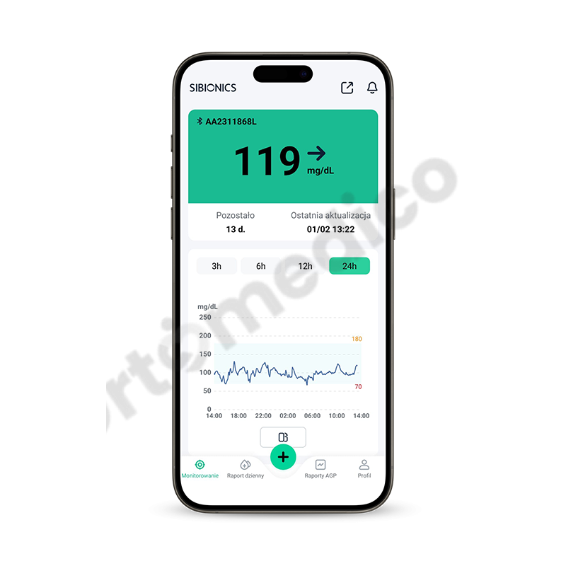 Sensor Sibionics GS1 – system ciągłego monitorowania glikemii (CGM) w czasie rzeczywistym Alternatywa dla Libre i Dexcom