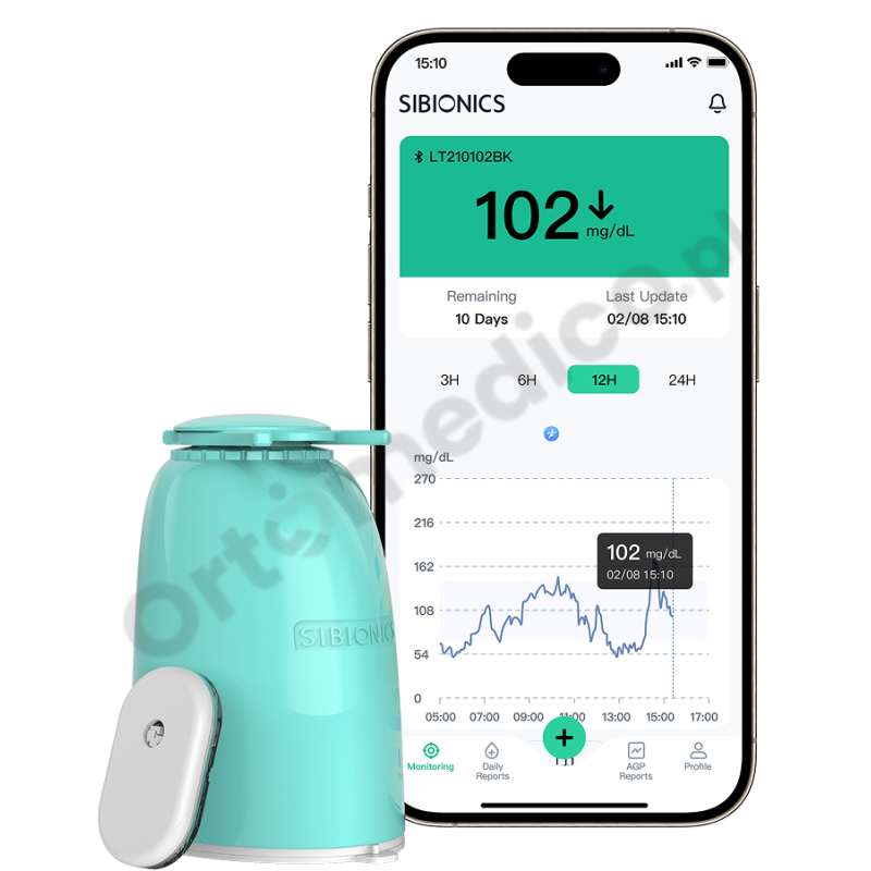 Sensor Sibionics GS1 – system ciągłego monitorowania glikemii (CGM) w czasie rzeczywistym Alternatywa dla Libre i Dexcom