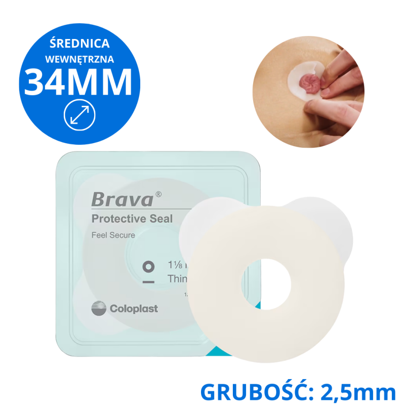 120390 Brava Ochronny Pierścień Uszczelniający 34mmx2,5mm Kołnierz Coloplast