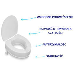 Nasadka toaletowa z klapą o wysokości 15cm KING-15L-20 LM Global