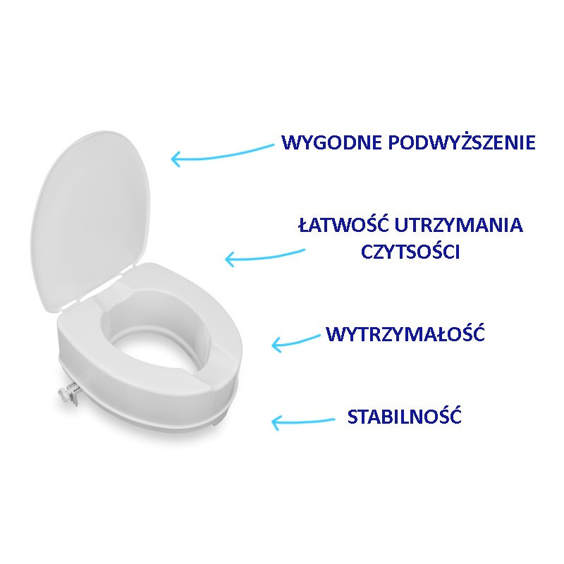 Nasadka toaletowa z klapą o wysokości 15cm KING-15L-20 LM Global