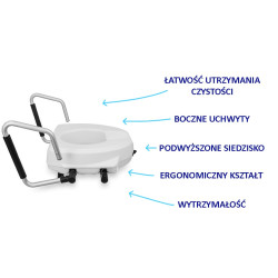 Nasadka toaletowa z uchwytami bocznymi wysokość 12 cm KING-12FA-20 LM Global