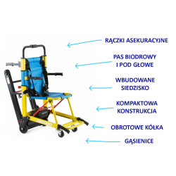 Schodołaz gąsienicowy z siedziskiem LG EVACU Plus EL Antano