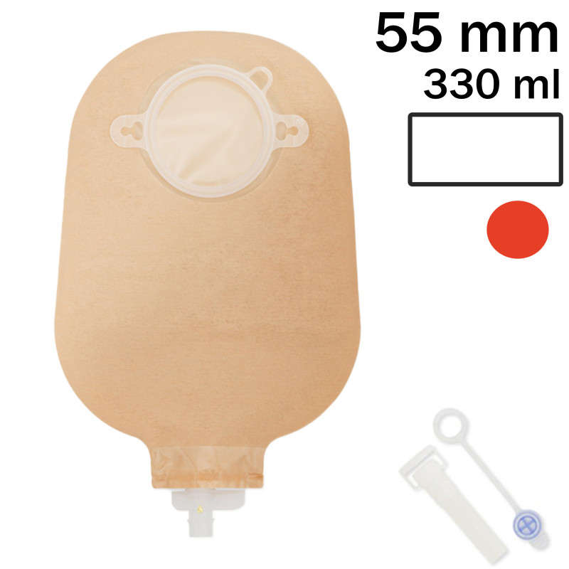 1218-55 Worek Dwuczęściowy Nova 2 Urostomia 55 mm 330 ml  Przezroczyste Dansac