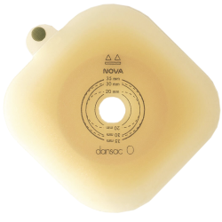 1143-15 Dansac Nova2 – płaska płytka stomijna 43 mm, hydrokoloidowa, do worków Nova 2 i NovaLife 2