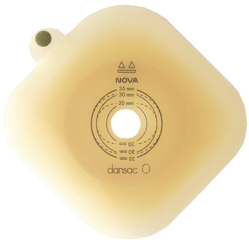 1143-15 Dansac Nova2 – płaska płytka stomijna 43 mm, hydrokoloidowa, do worków Nova 2 i NovaLife 2