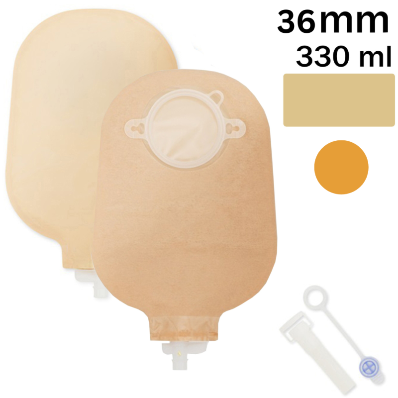 1217-36 Dansac Nova 2 Uro – worek urostomijny 36 mm, 330 ml, beżowy