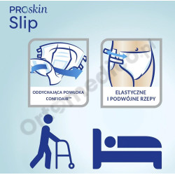 TENA Slip Plus ProSkin Pieluchomajtki Na Rzep Dla Dorosłych na Średnie Nietrzymanie Moczu 6/8 kropli