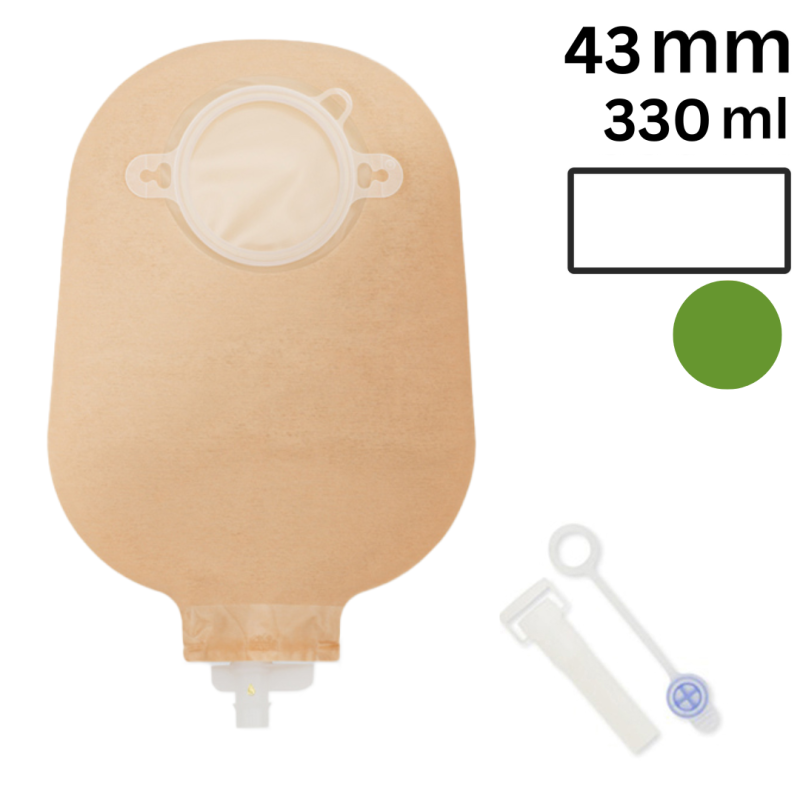 1218-43 Dansac Nova 2 Urostomy- przezroczysty worek urostomijny 2-częściowy, 330 ml