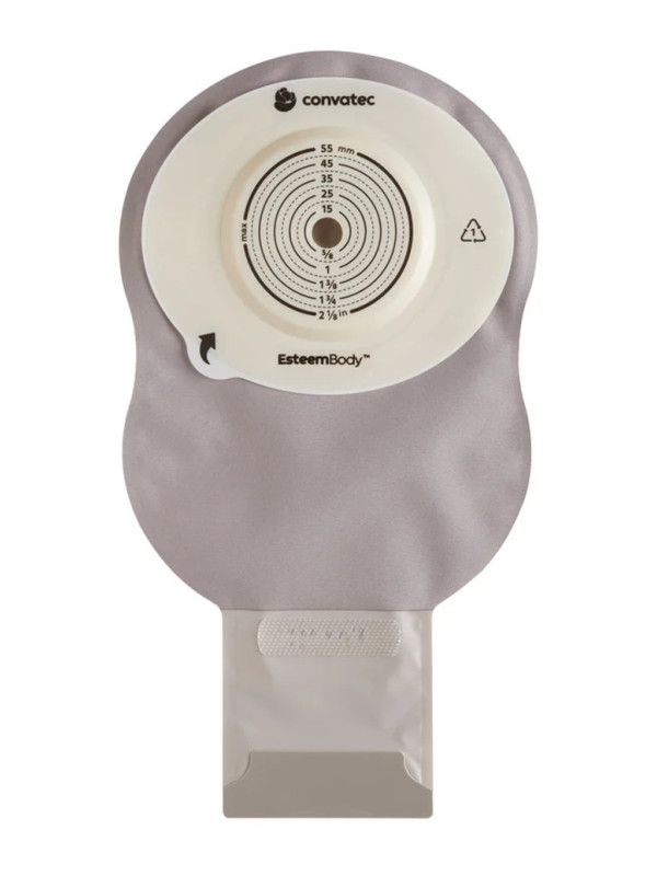 423644 Worek stomijny Esteem Body™ Soft Convex 3,5 mm z okienkiem, jednoczęściowy, do wycięcia 10–35 mm – miękka wypukłość
