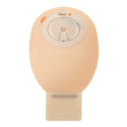 3017-15 Worek stomijny otwarty Dansac NovaLife TRE™ z okienkiem, płytka płaska 55x70 mm, beżowy