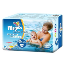 Pieluchy kąpielowe dla niemowląt do pływania 6–11 kg MAGICS Swimpants S