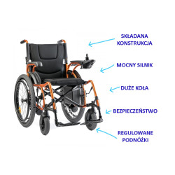 Wózek inwalidzki Medlife Flex z dużymi kołami