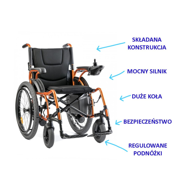 Wózek inwalidzki Medlife Flex z dużymi kołami