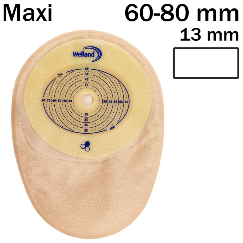 XMHCL713 Worek Jednoczęściowy Aurum Closed 13/60-80 mm Maxi Zamknięty Welland Przezroczysty Z Miodem Manuka