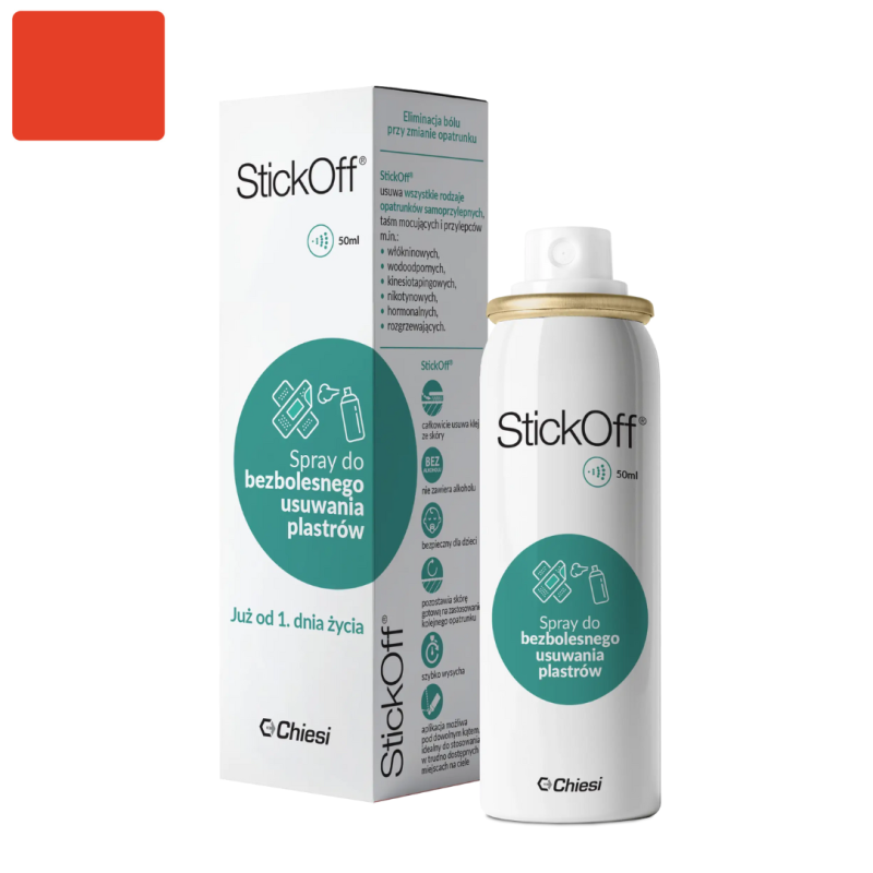 SOS050 Spray Do Usuwania Przylepców, Plastrów, Opatrunków i Kleju z Ciała 50 ml Stickoff Spray
