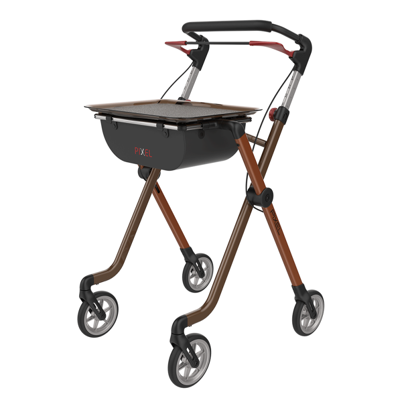 Balkonik wewnętrzny PIXEL na kółkach, kompaktowy i ultralekki Rehasense