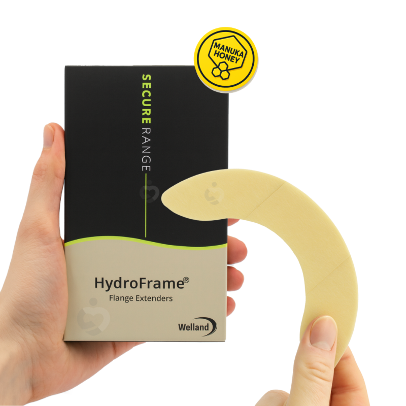 XMHWAFH33 HydroFrame Large Półpierścień Półkołnierz Uszczelniająco-Gojący Hydrokoloidowy Z Miodem Manuka Welland