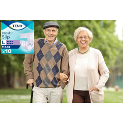 TENA Slip ProSkin Maxi Pieluchomajtki Dla Leżących O Maksymalnej Chłonności 8/8 Kropli Oddychające, Na Dzień i Noc