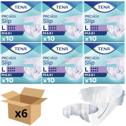 TENA Slip ProSkin Maxi Pieluchomajtki Dla Leżących O Maksymalnej Chłonności 8/8 Kropli Oddychające, Na Dzień i Noc
