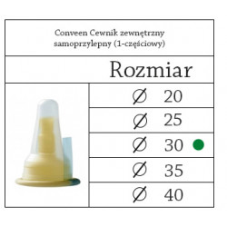 Conveen 052050 Conveen Cewnik zewnętrzny samoprzylepny (1-częściowy) 30 mm