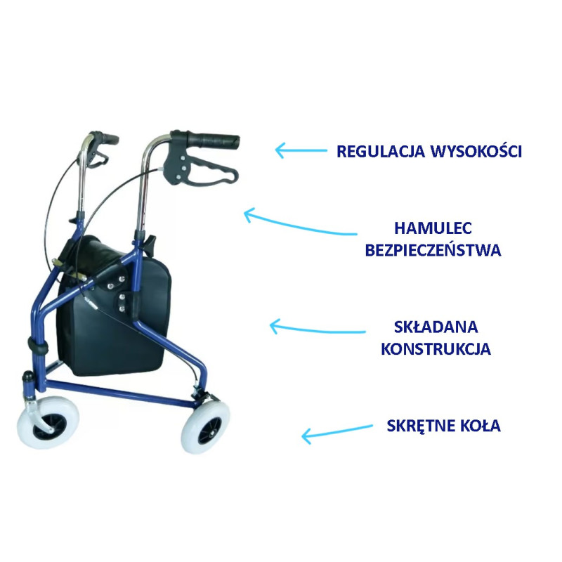 Podpórka trójkołowa Wheelie Eco III BME 892