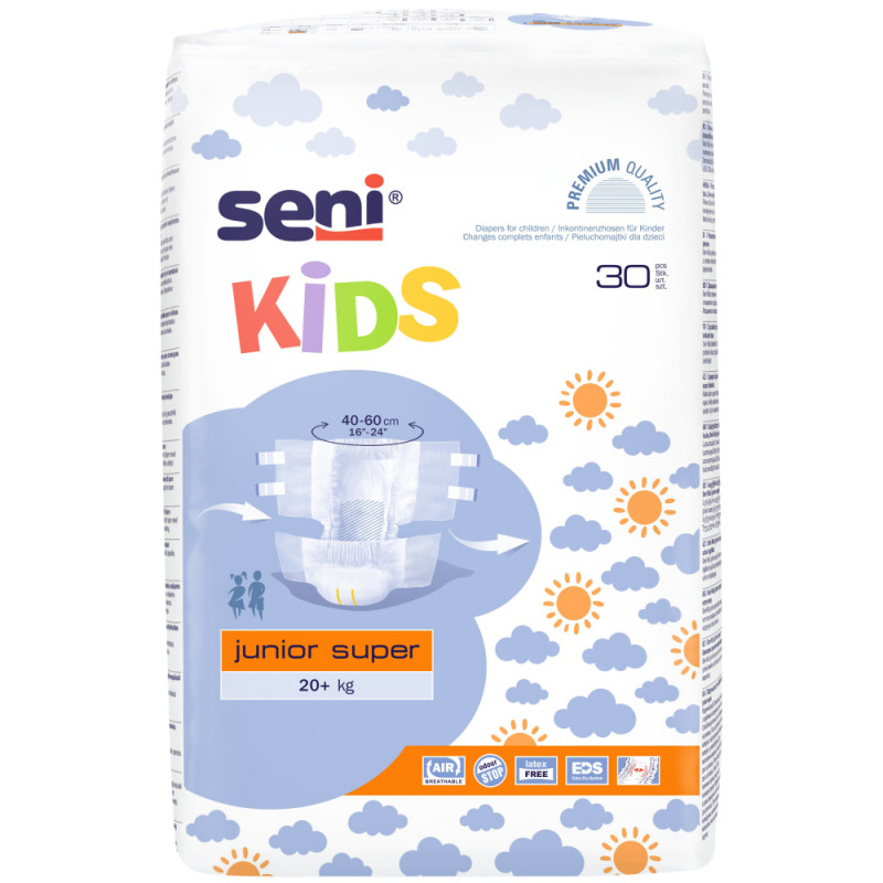 Seni Kids Junior Super pieluszki dla dzieci 20+ kg