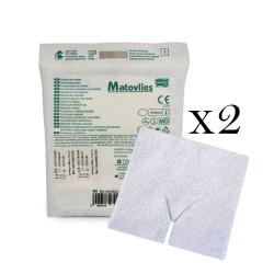 Kompres do Trachestomii z Wycięciem na Rurkę Włókninowy 7,5x7,5 cm 2szt Matovlies